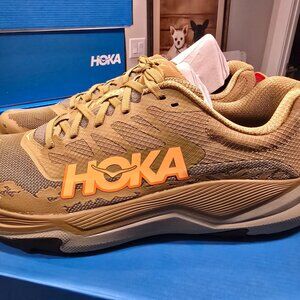 Hoka Torrent 4 Mens Size 11 1155115-HYN Trail Running Shoes Honey / Olive NEW